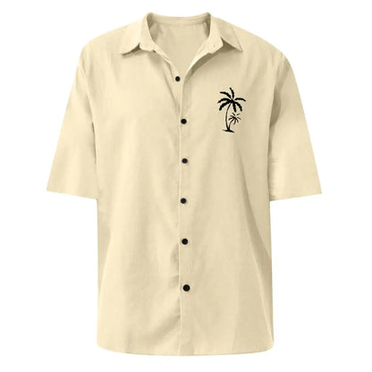 Classic Beach Men Polo Shirt Collar Short Sleeved Work Shirts for Men