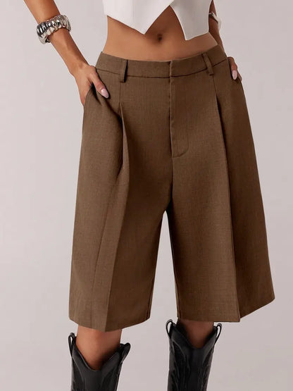 Women's Bermuda Shorts – Comfortable Fit Business Casual Summer Shorts