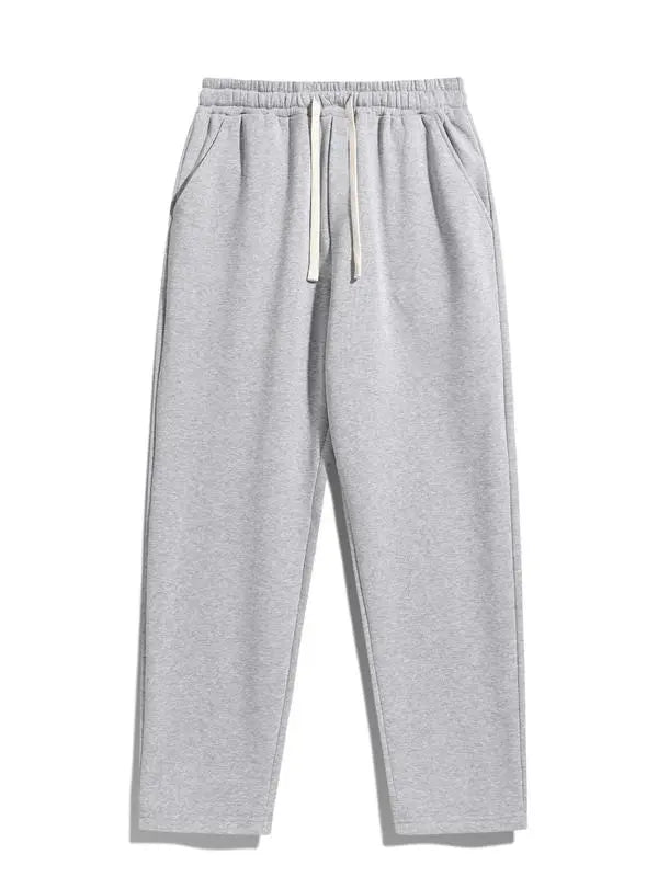 Men's Regular Fit Solid Drawstring Waist Sweatpants