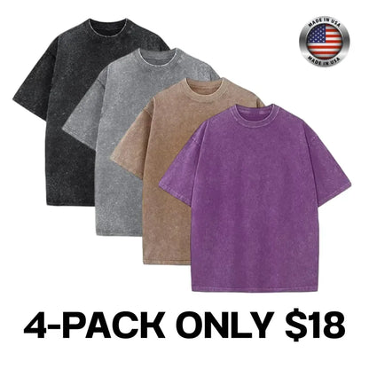 Men's  Acid Wash Cotton T-Shirts