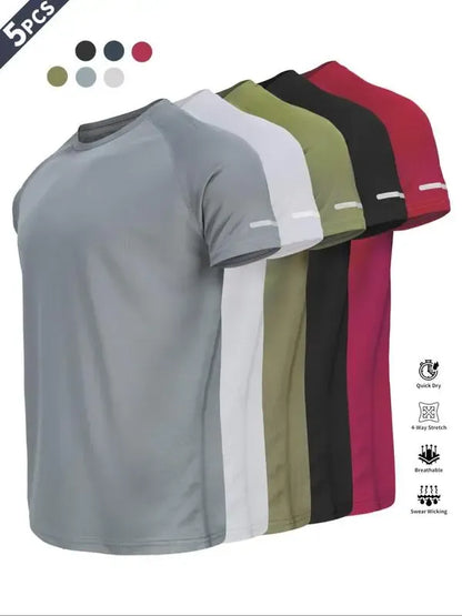 Men's Reflective Breathable Gym Quick Tee