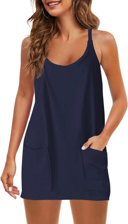 💝Last Day Promotion⚡Women's Womens Athletic Sleeveless Mini Dress
