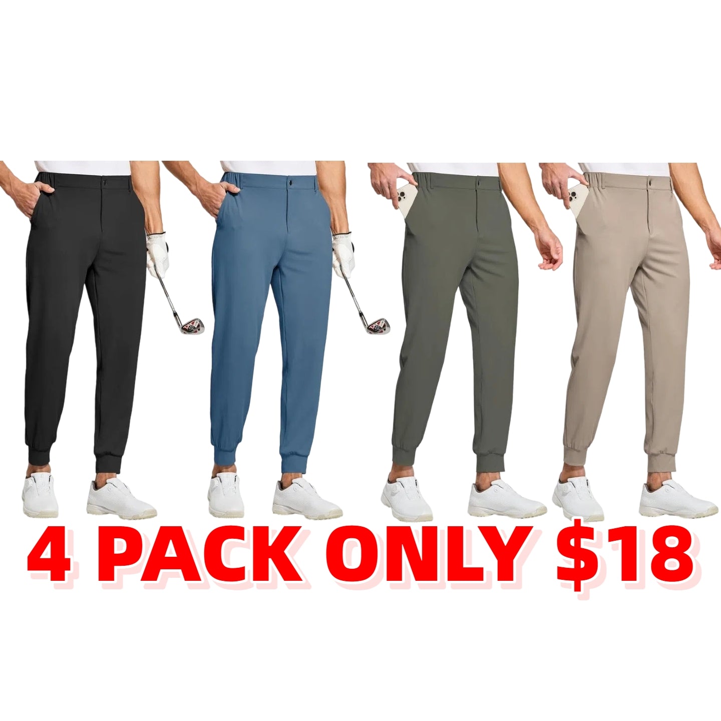 Men's Stretch Slim Fit Work Dress Pants