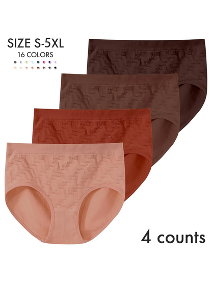100% COTTON Women's Solid Color Panty, Breathable Comfortable Panty for Daily Wear