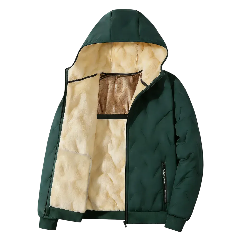 Men's Winter Warm Jacket with Fleece Lining Regular Fit