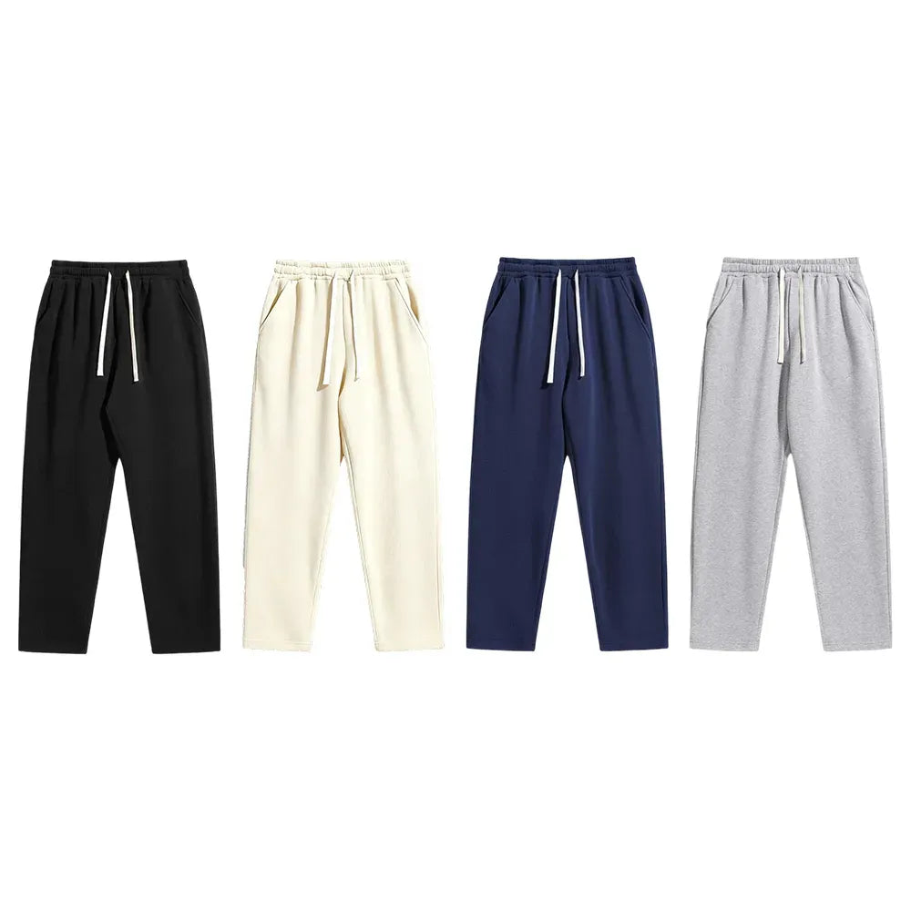 Men's Regular Fit Solid Drawstring Waist Sweatpants