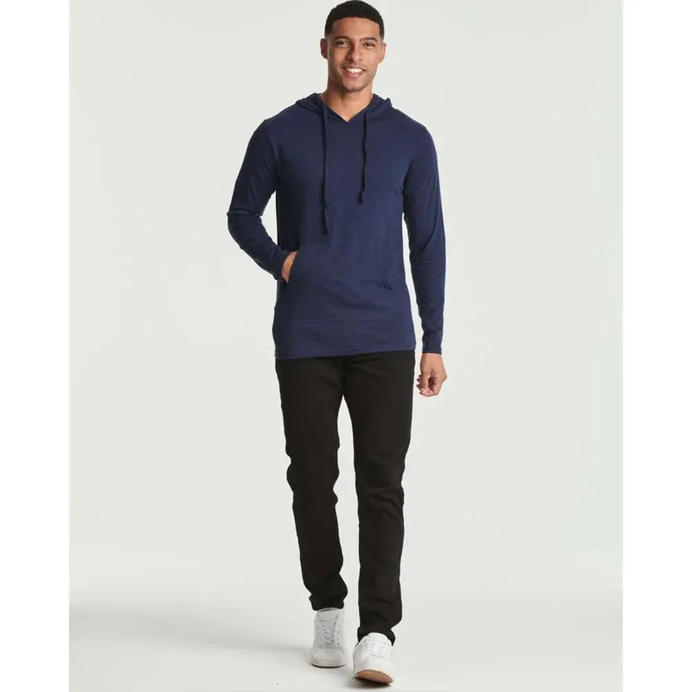 Men's Cotton Lightweight Casual Pullover Drawstring Hoodie With Pocket  (Big & Tall)