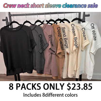 ⏰Hot Sale-2025 Tops Short Sleeve T-Shirts Cute Round Neck T-Shirts Shirts (Multiple Colors)