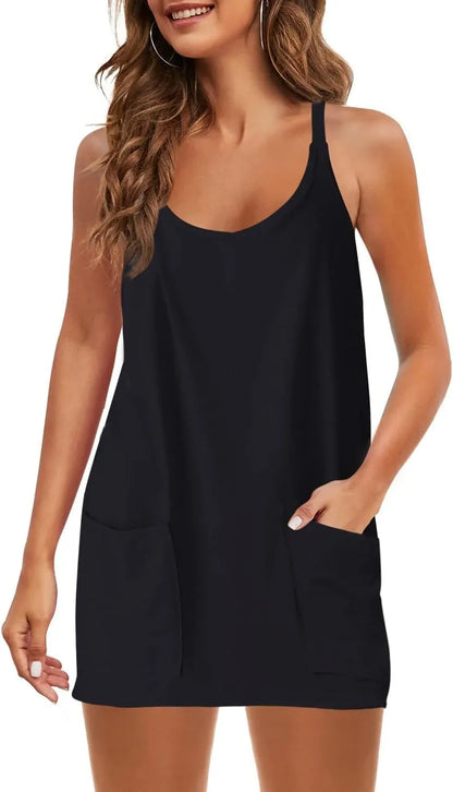 💝Last Day Promotion⚡Women's Womens Athletic Sleeveless Mini Dress
