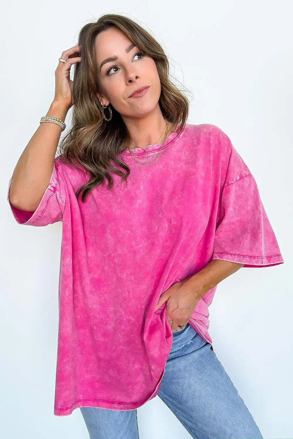 Weekend Awaits Mineral Wash Oversized Top - BACK IN STOCK