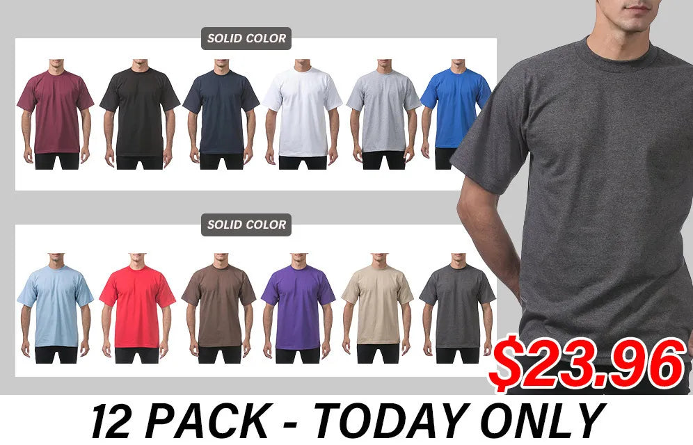 🔥Men's Heavyweight Cotton Short Sleeve Crew Neck T-Shirt