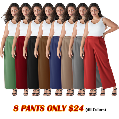 Women Wide Leg Pants with Pockets