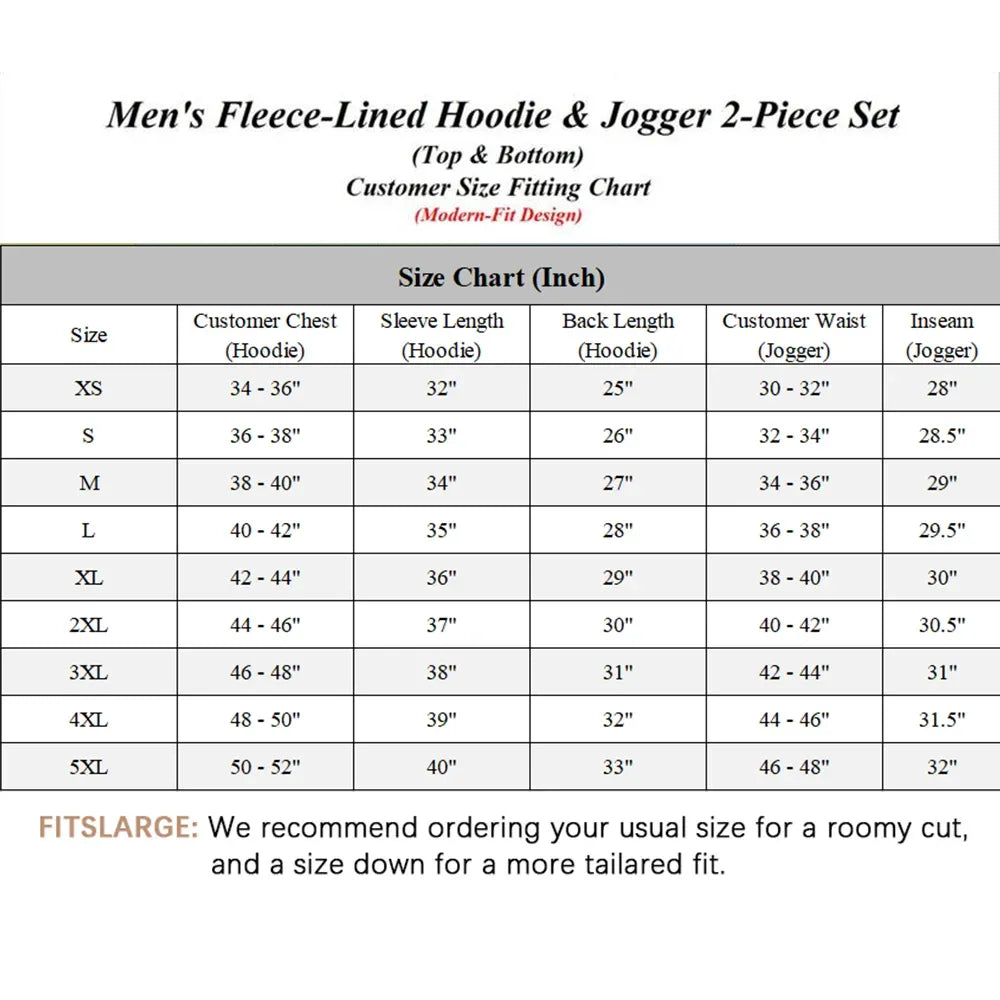 Men’s Multi Pack Fleece Zip Hoodie & Jogger Sets