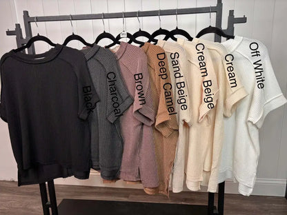 ⏰Hot Sale-2025 Tops Short Sleeve T-Shirts Cute Round Neck T-Shirts Shirts (Multiple Colors)