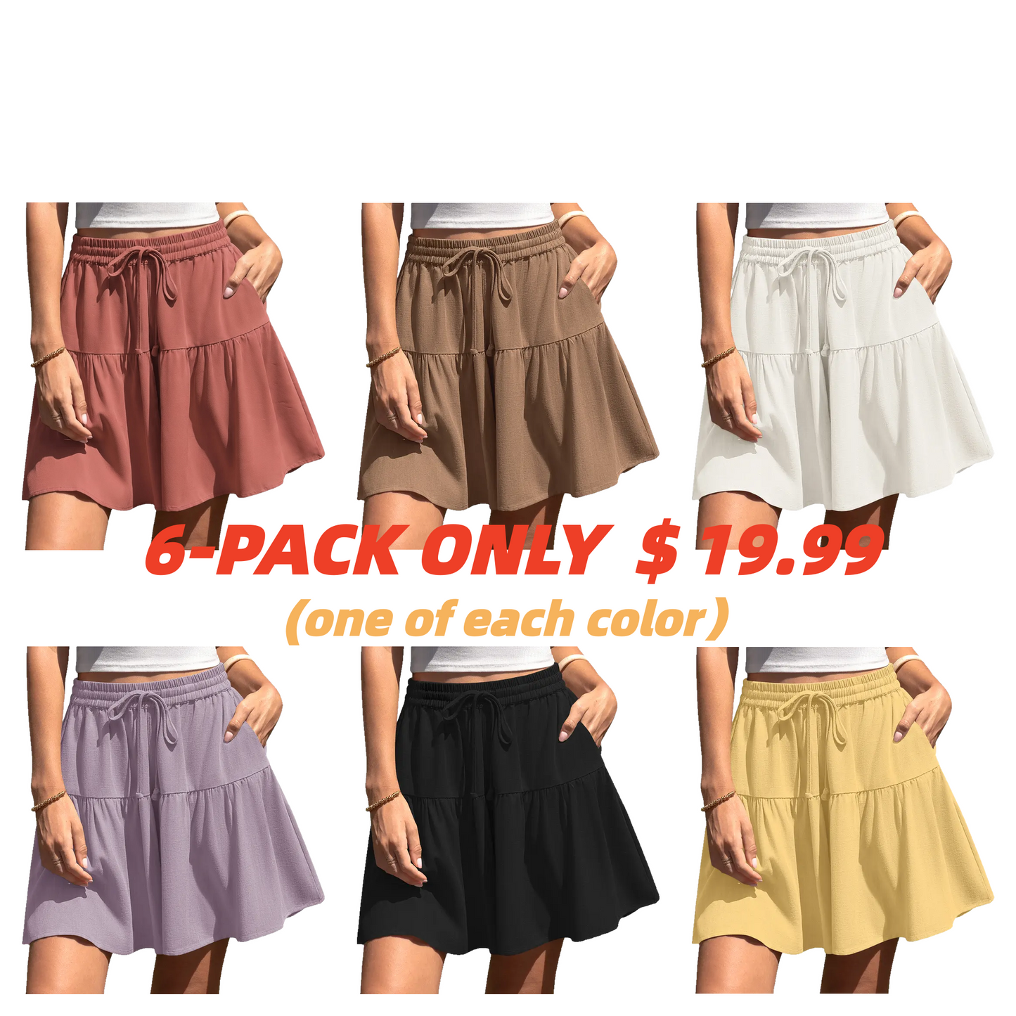 Womens Linen Blend Wide Leg Flowy Culotte Shorts Drawstring Loose Fit Summer Casual Lightweight Comfy Vacation Wear