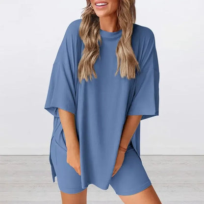 🔥Women's Casual Loose-fitting Two-Piece Set (Crew Neck/V-Neck) 🔥