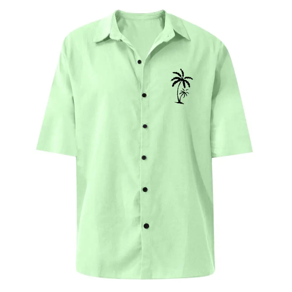 Classic Beach Men Polo Shirt Collar Short Sleeved Work Shirts for Men