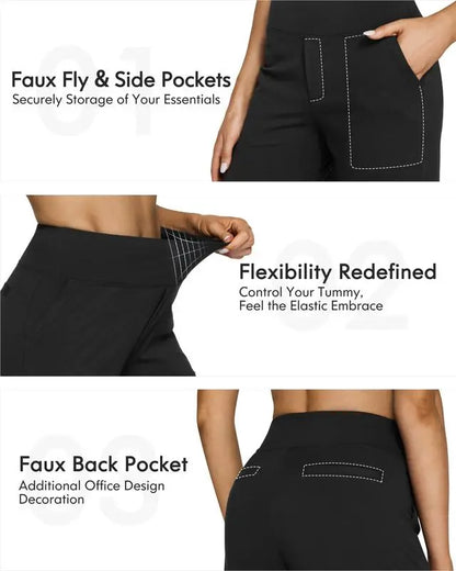 🔥8- PACK Women Loose High-Waist Business Casual Pants