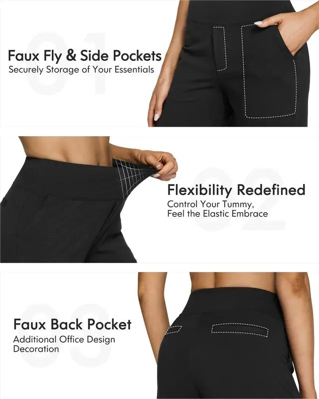 Women Loose High-Waist Business Casual Pants