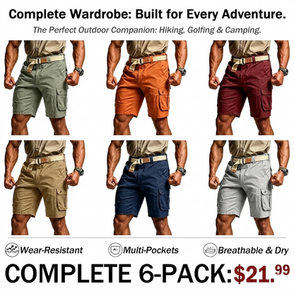 Men's Tactical Cargo Shorts with Multifunctional Pockets
