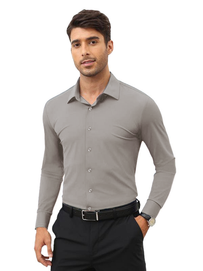 16-Way Stretch Slim Fit Long Sleeve Button Down Shirts Wrinkle Free Traveler Shirts