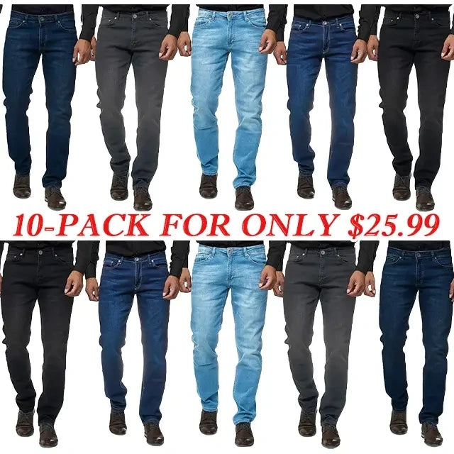 ⏰5-PACK ONLY $24.99⏰ Men's loose straight jeans - Brands at low prices, only available on our website.