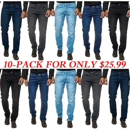 ⏰5-PACK ONLY $24.99⏰ Men's loose straight jeans - Brands at low prices, only available on our website.