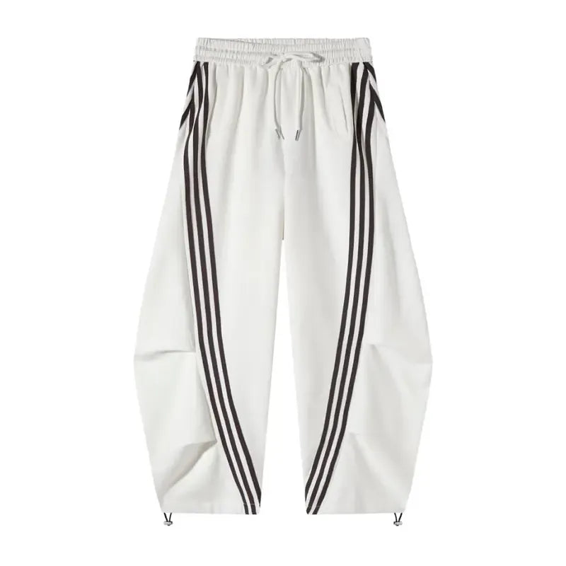 Flooo Loose Wide Leg Striped Track Pants