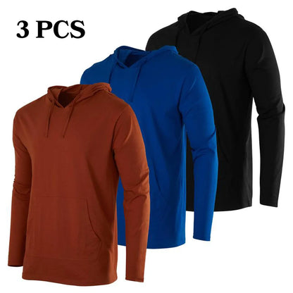Men's Cotton Lightweight Casual Pullover Drawstring Hoodie With Pocket  (Big & Tall)
