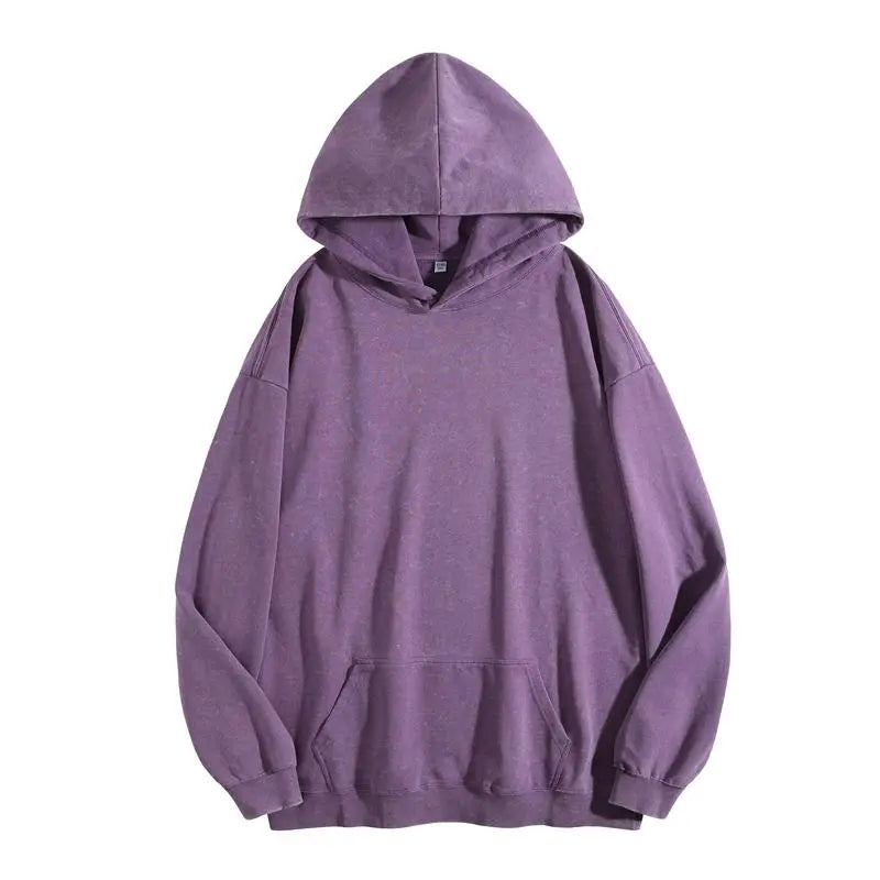 Women's Oversized Acid Wash Cotton Hoodie