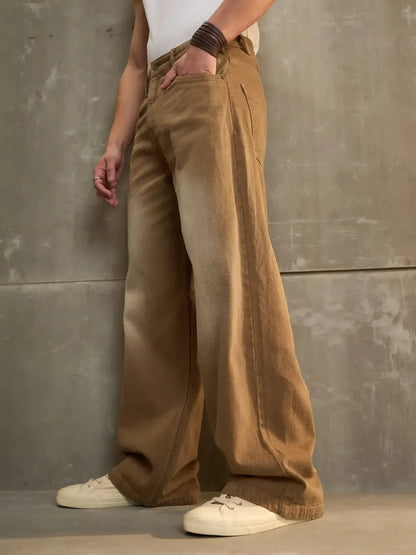 Men Basic Wide Leg Jeans