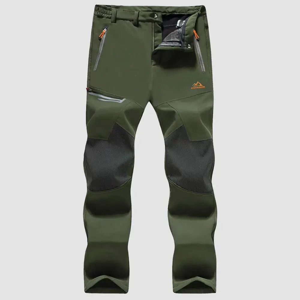 Men's Fleece-Lined Winter Ski Pants – Water-Resistant with 4 Zip Pockets