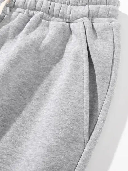 Men's Regular Fit Solid Drawstring Waist Sweatpants