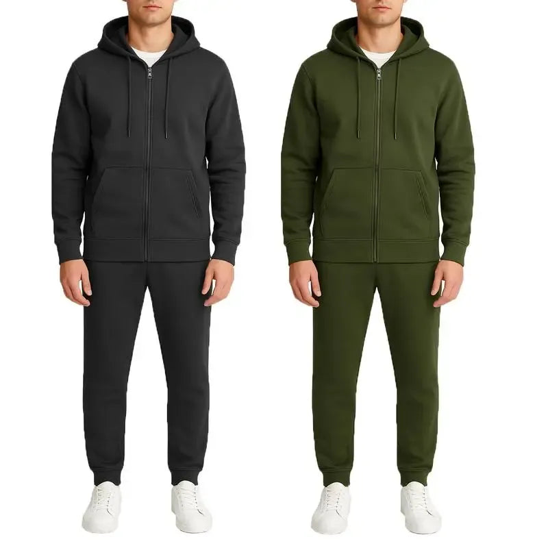 Men’s Multi Pack Fleece Zip Hoodie & Jogger Sets