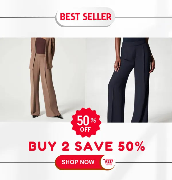 🔥 HOT SALE 50% OFF ✨ Crepe Pleated Women Trousers
