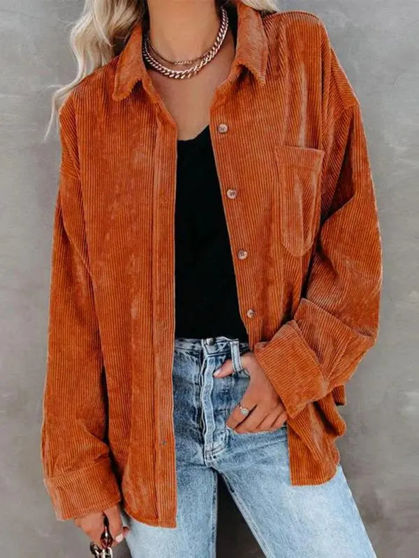 ✨Women's Plain Collared Minimalist Button Front Collared Blouse🔥