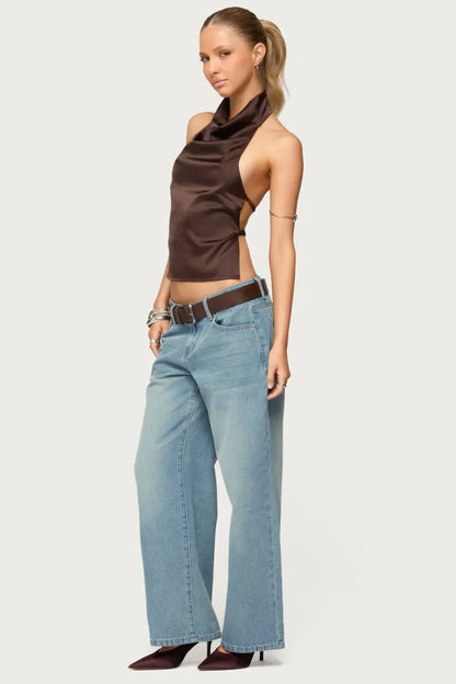 ⚡Last day only $29.9🔥 Raelynn Washed Low Rise Baggy Jeans