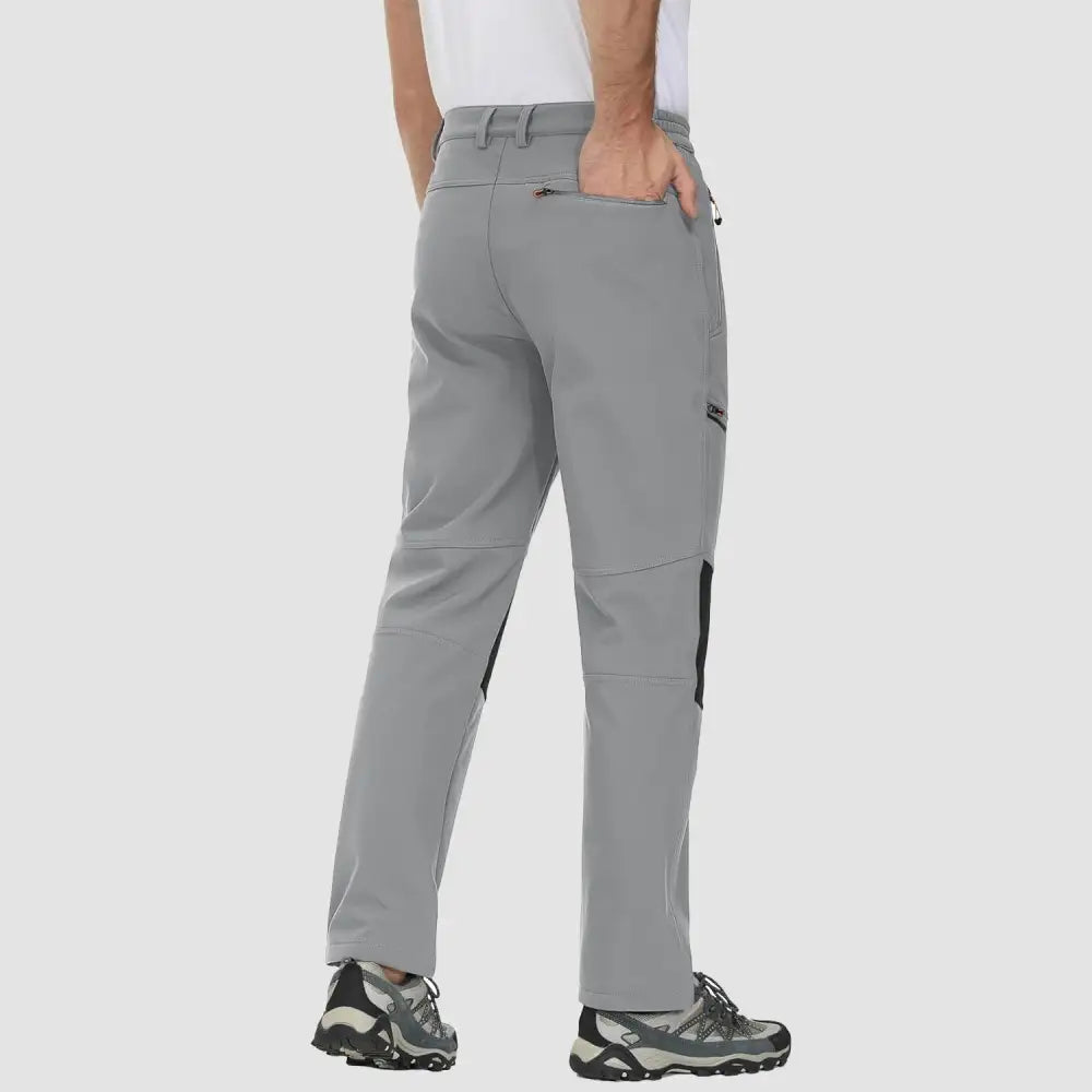 Men's Fleece-Lined Winter Ski Pants – Water-Resistant with 4 Zip Pockets