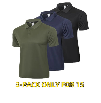 Mens Quick Dry Polo Shirts –  Moisture Wicking Workout Tops