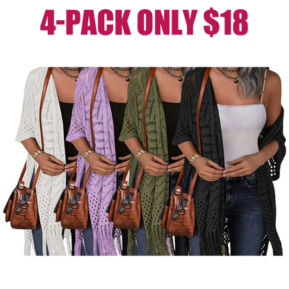 Women's knitted cardigan loose open coat