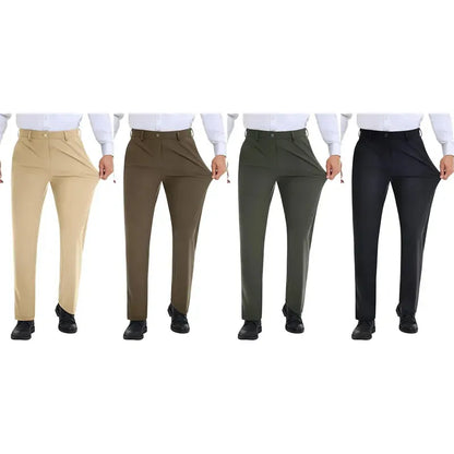 Men's Stretch Gurkha Pants Slim Fit Dress Pants