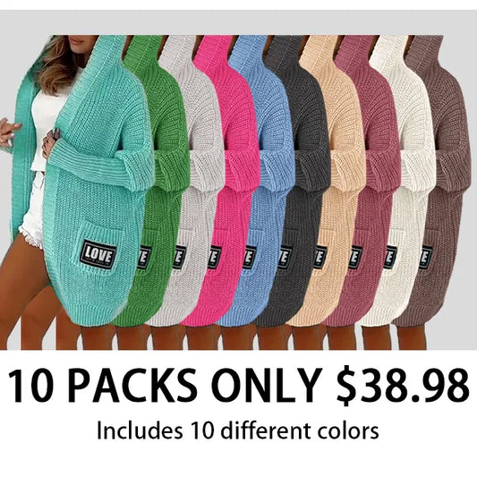 Women's Hooded Knitted Casual Cardigan
