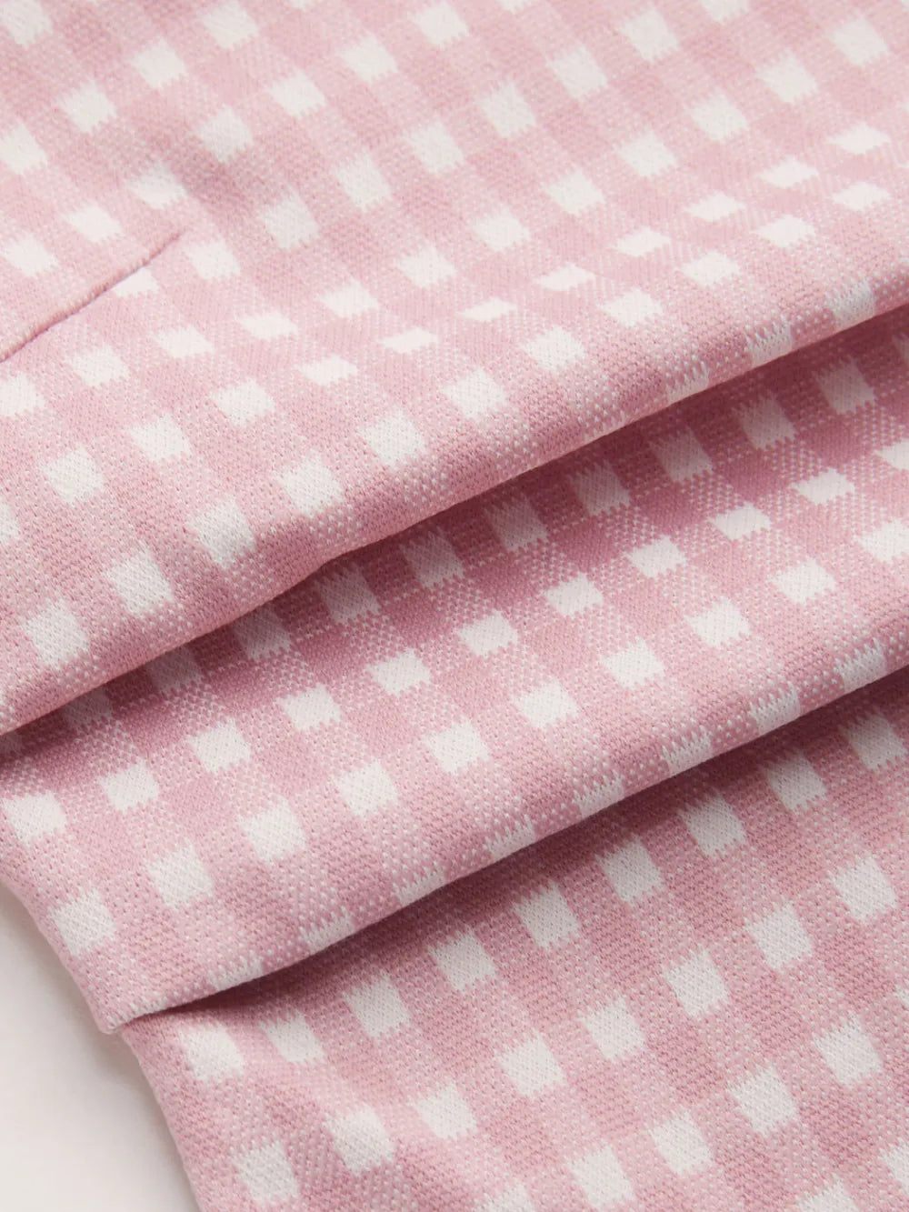 Boat Neck Gingham Bowknot Ruched Long Sleeve Top