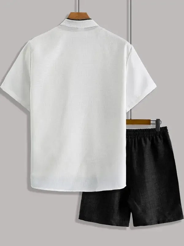Daily Wear two-Piece Set Men's Casual Top & Track Shorts