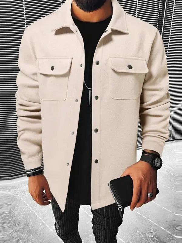 Men's Plain Long Sleeve Jacket