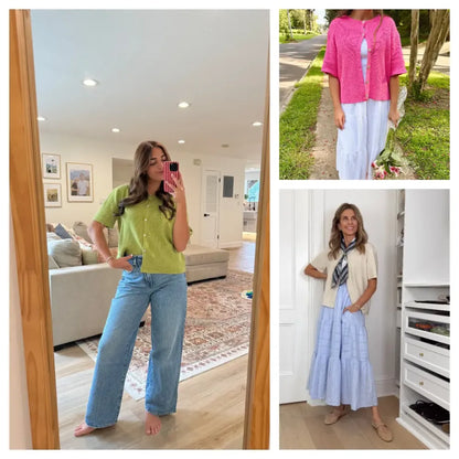 Women's Short Sleeve Cardigan Sweaters