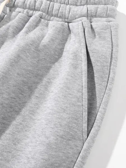 Men's Regular Fit Solid Drawstring Waist Sweatpants