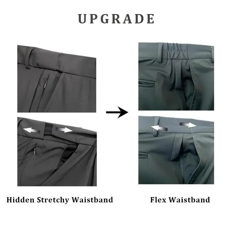Men's Stretch Dress Pants No Iron Golf Pants Expandable