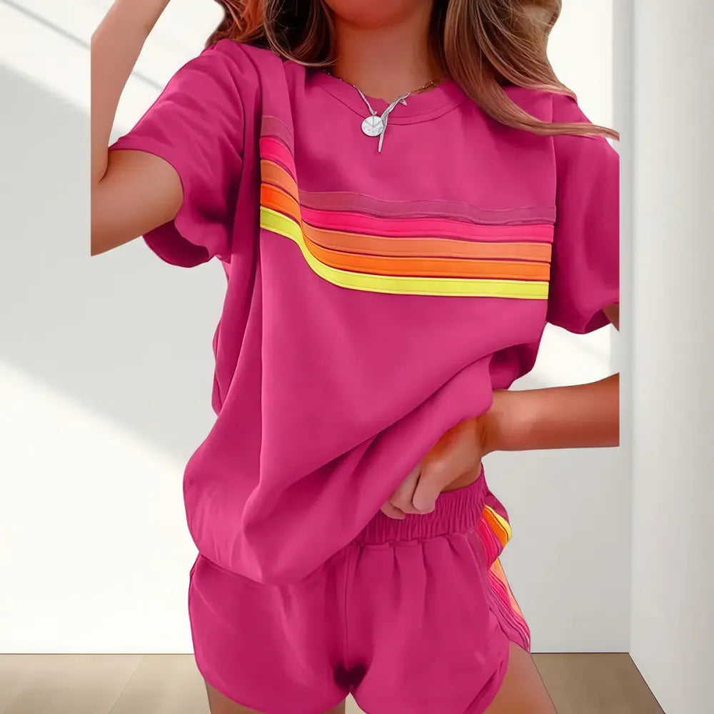 Women's Short 2-Piece Rainbow