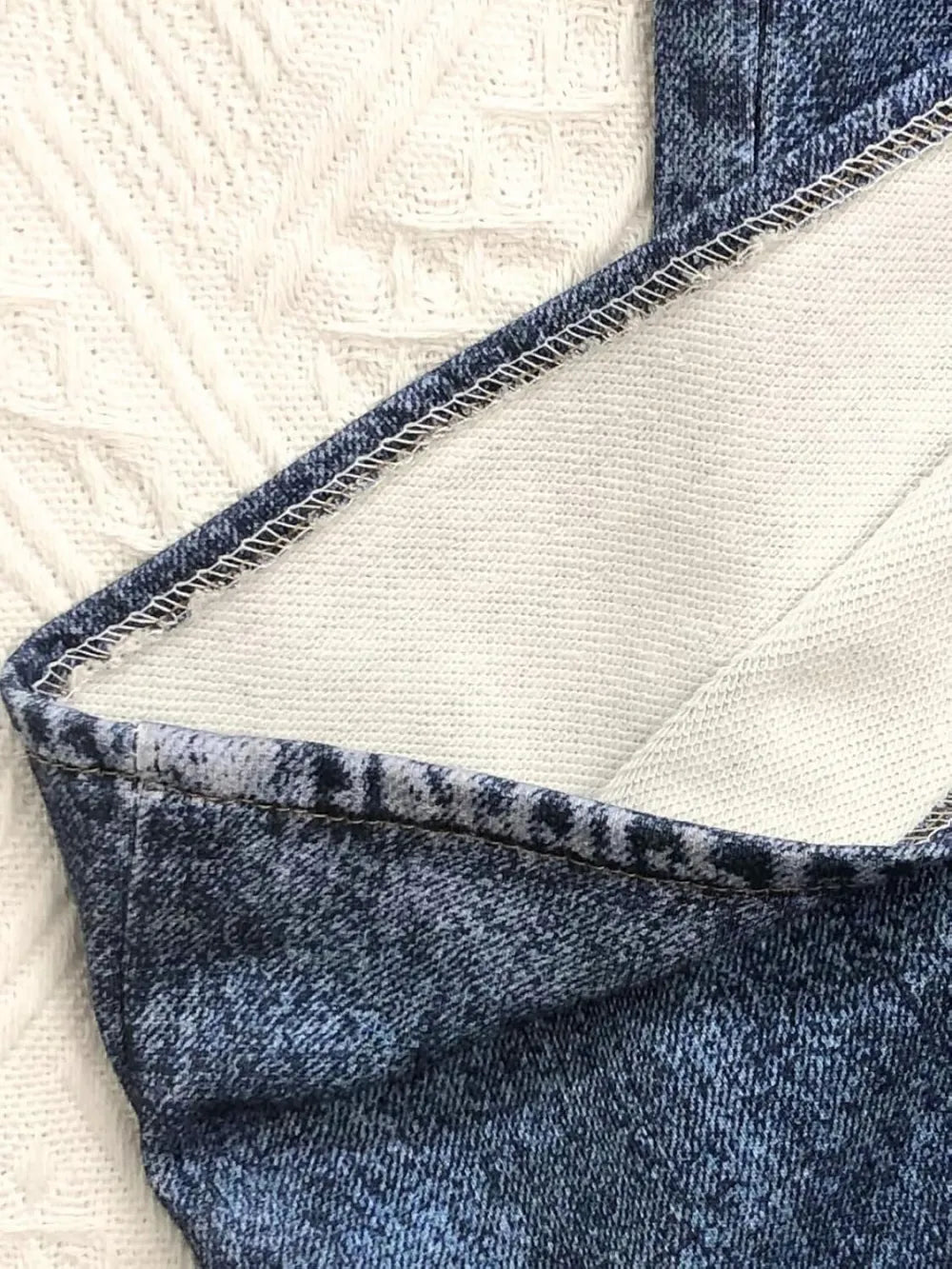 Women's Sweatpant Jeans Print Denim Sweatpants High Waisted Full-Length Wide Leg Pants Baggy Comfort Faux Jeans